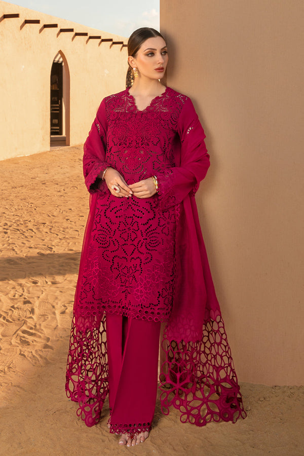Rang Rasiya Rameen | Red Luxury Lawn Replica