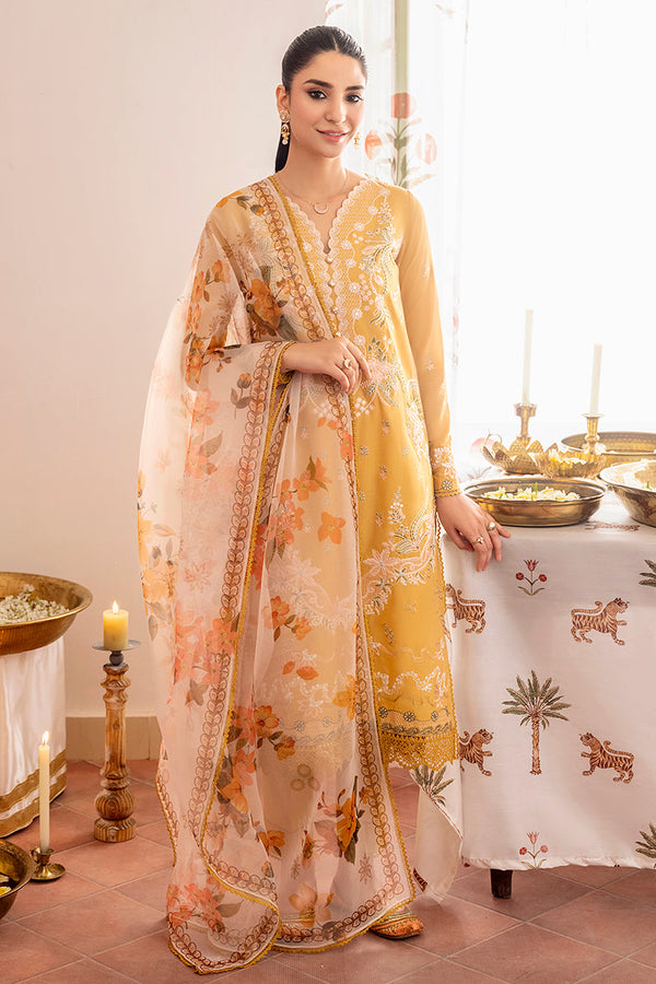 Ramsha | Mustard - Lawn Collection Replica