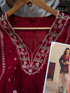 ETHNC KURTA SET 3PC E-103 BRICK RED