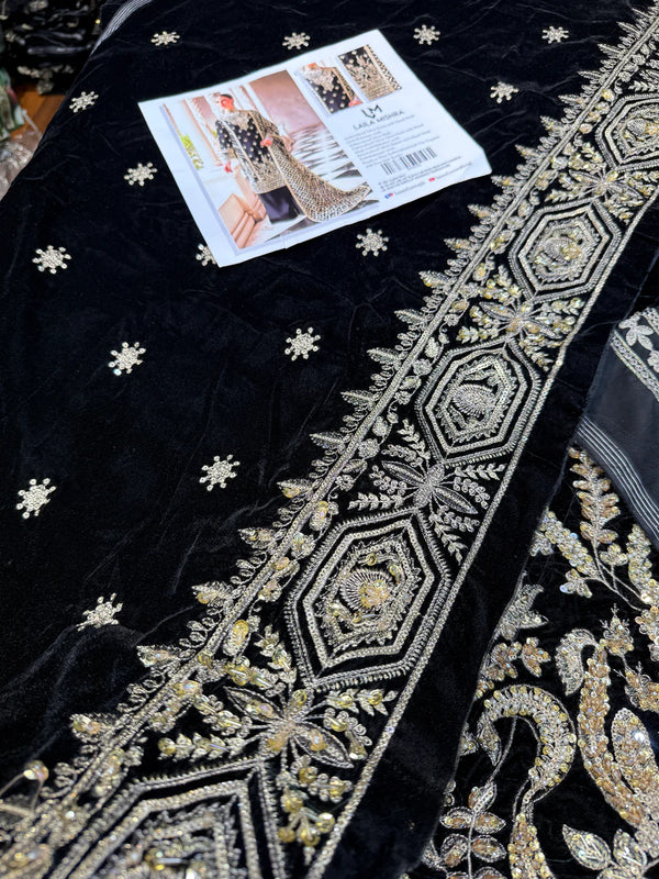 LAILA MISHRA VELVET 3PC BLACK