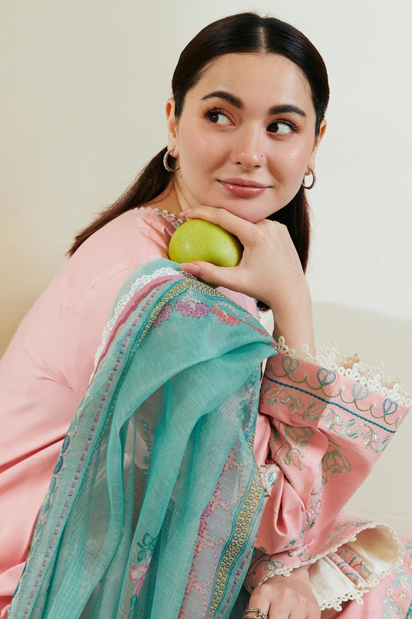 Zara Shahjahan Zimmil Pink Luxury Lawn Collection Replica