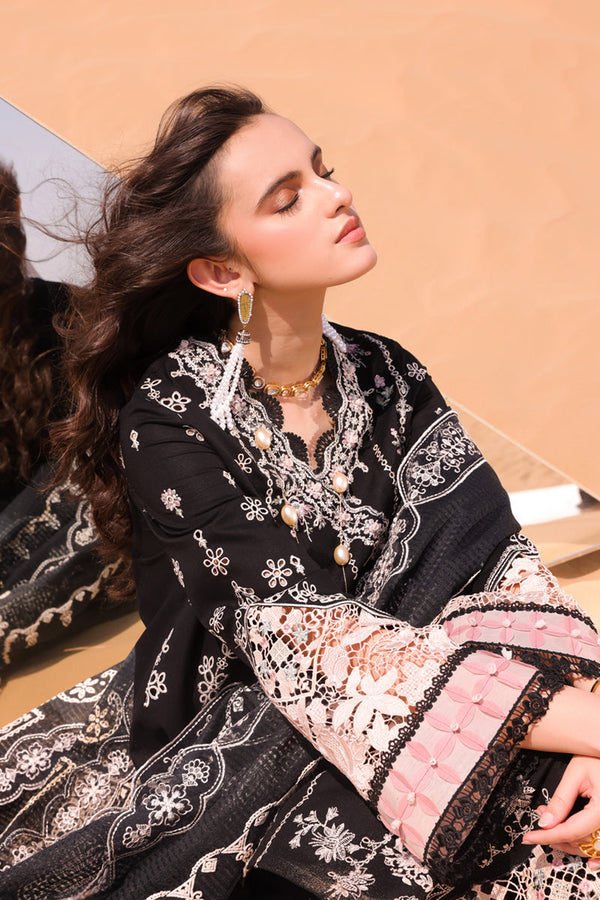 Qalamkar | Black - Chickenkari Lawn Collection Replica
