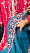 Hussain Rehar Eupic RTW 3PC (Fuchsia Pink)