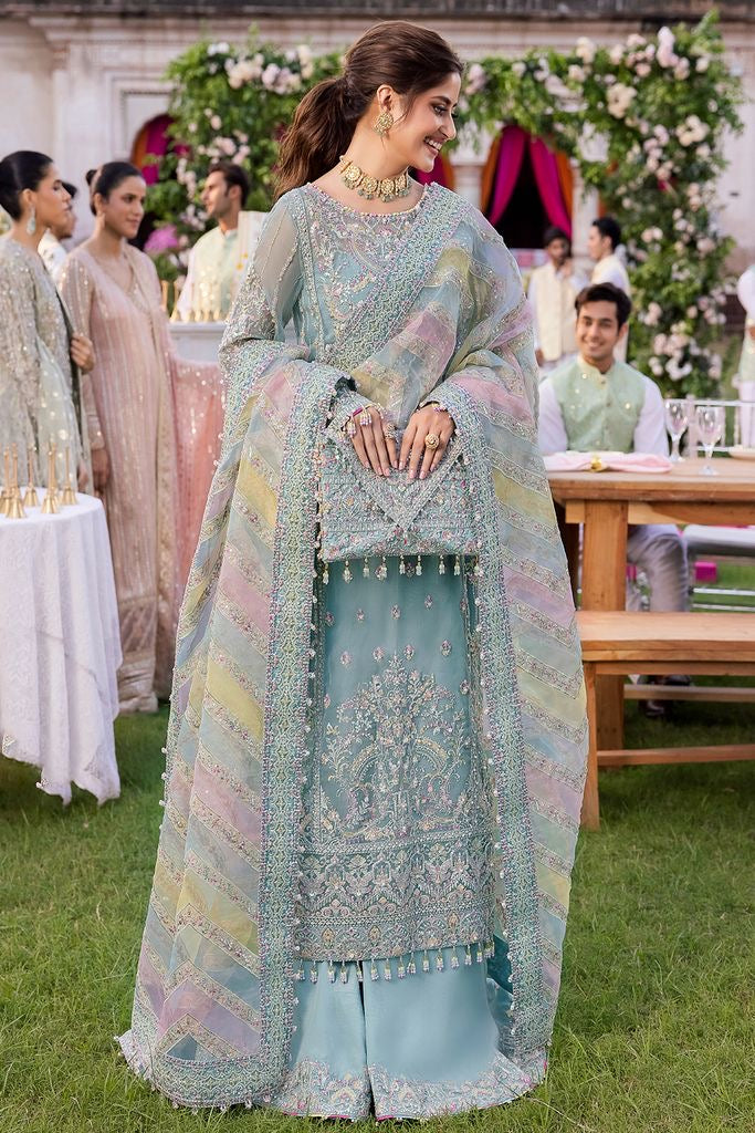 Kanwal Malik Mint Organza Formal Collection Replica