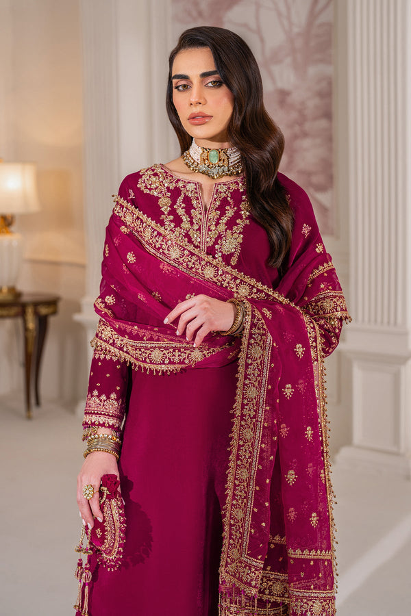 Baroque Pink Velvet Formal Collection Replica
