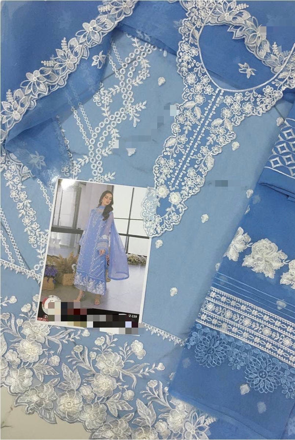 Azure Light Blue Organza Collection Replica