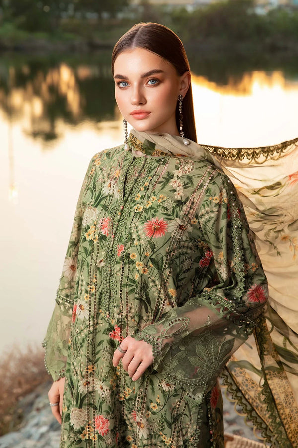 Maria B MPrint | Olive Green - Lawn Collection Replica