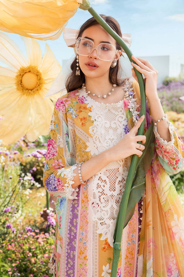 Maria B MPrint | Mustard & Pink - Lawn Collection Replica