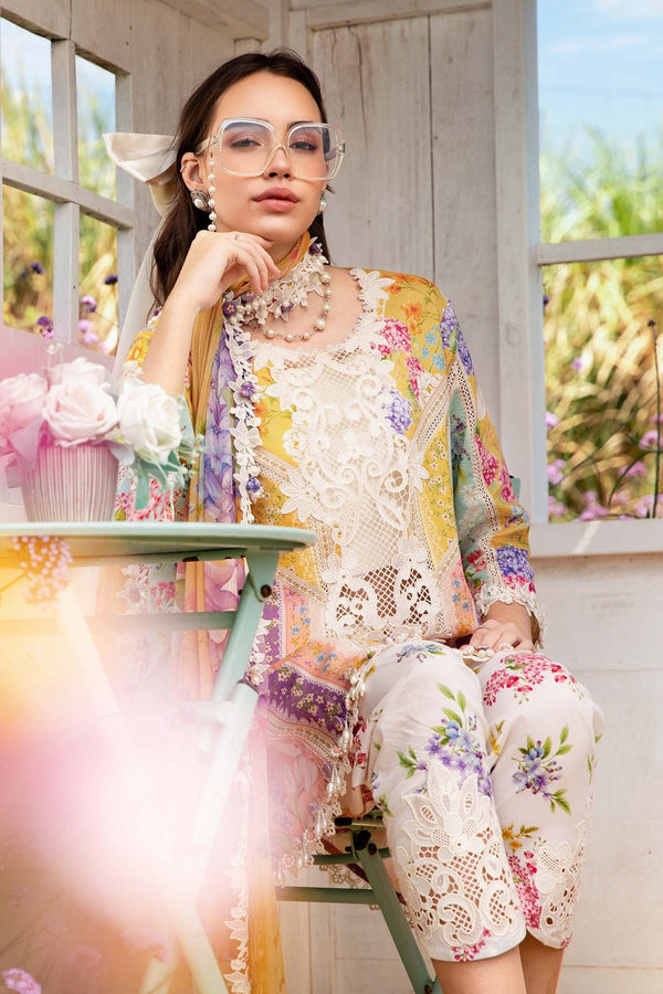 Maria B MPrint | Mustard & Pink - Lawn Collection Replica