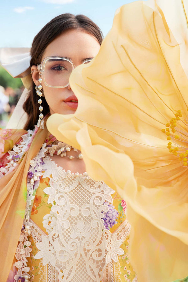 Maria B MPrint | Mustard & Pink - Lawn Collection Replica
