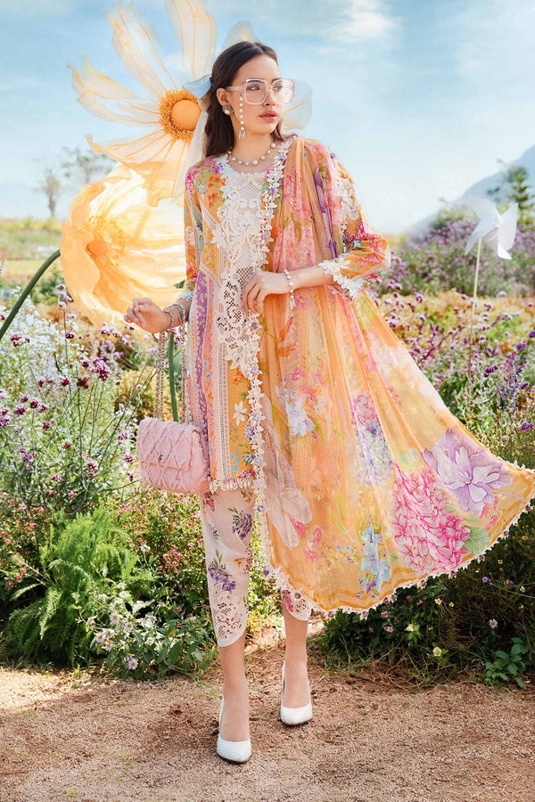 Maria B MPrint | Mustard & Pink - Lawn Collection Replica