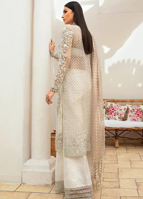Maryam Hussain White Net Formal Collection Replica