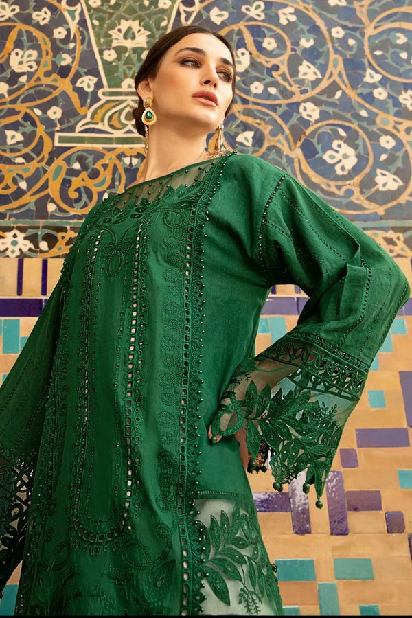 Maria B Green Chikankari Luxury Lawn Collection Replica