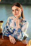 Maria B MPrint | White & Blue - Lawn Collection Replica