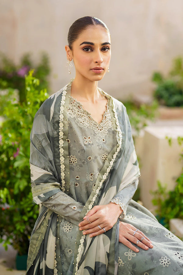 Iznik Green Digital Printed Lawn Collection Replica