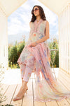 Elegant Pink Floral 3 Piece Lawn Suit || Maria B Inspired with Embroidered Accents