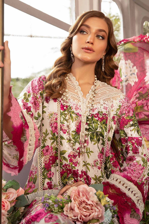 Maria B White Floral Printed Lawn Collection Replica