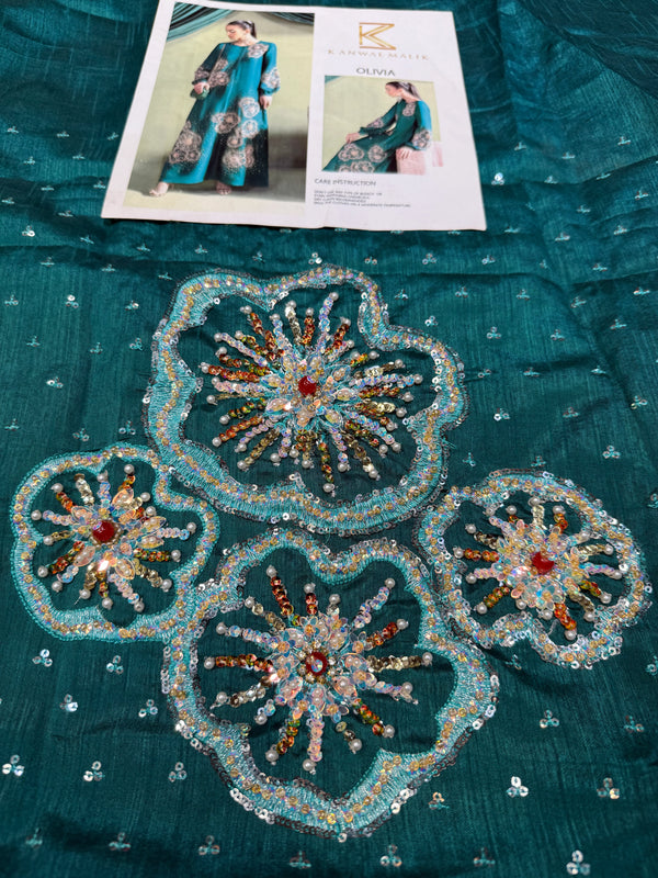 KANWAL MALIK RAW SILK OLIVIA