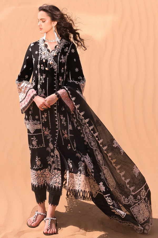 Qalamkar | Black - Chickenkari Lawn Collection Replica