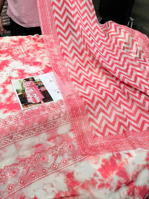 SAPHIRE PRINTED SILK LAWN SUIT – 3PC