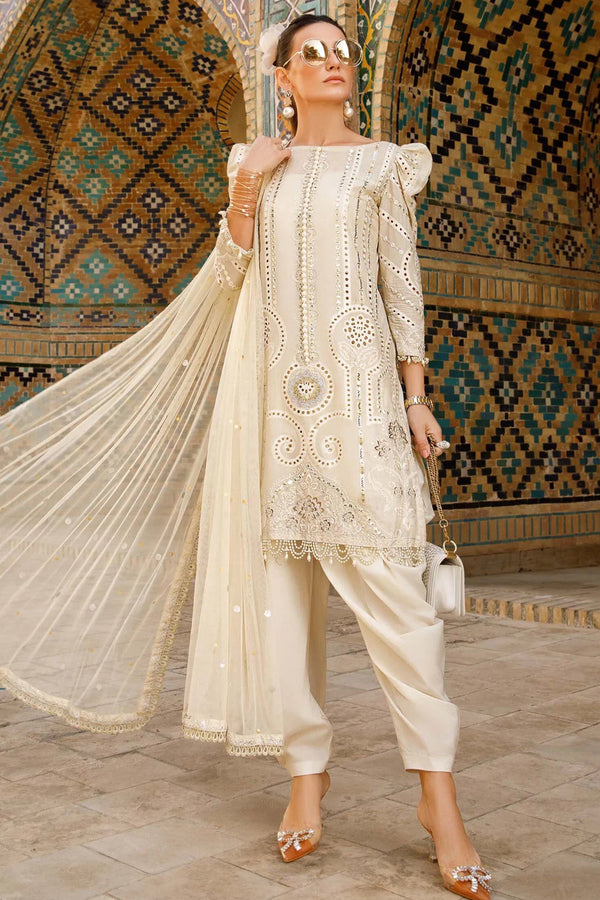 Maria B | White - Chickenkari Lawn Collection Replica