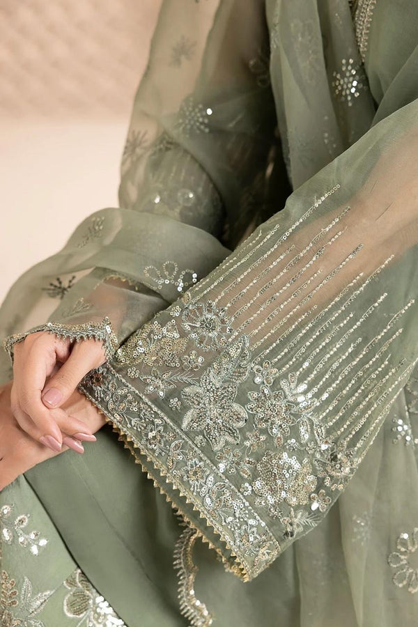 Baroque Pistachio Organza Formal Collection Replica