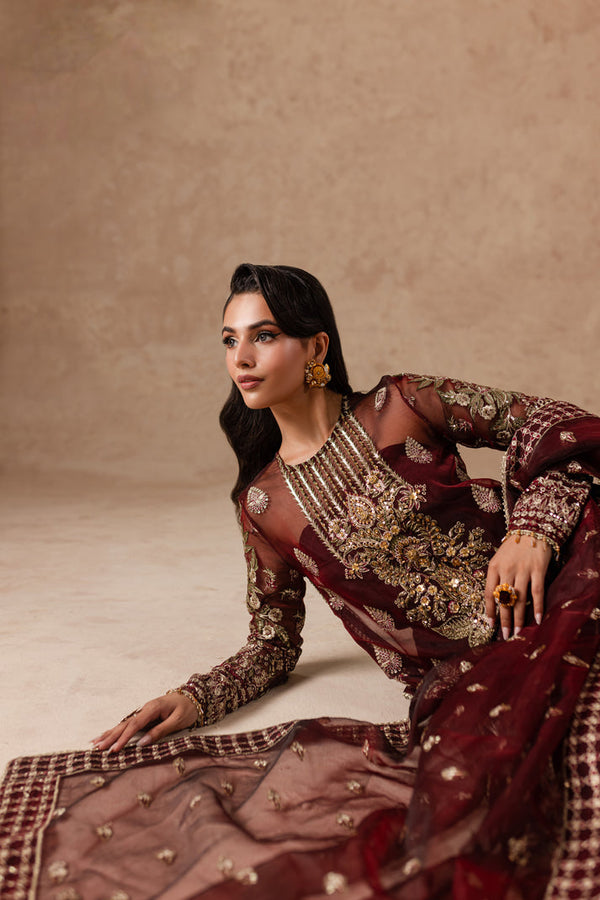 Alizeh | Maroon - Chiffon Collection Replica
