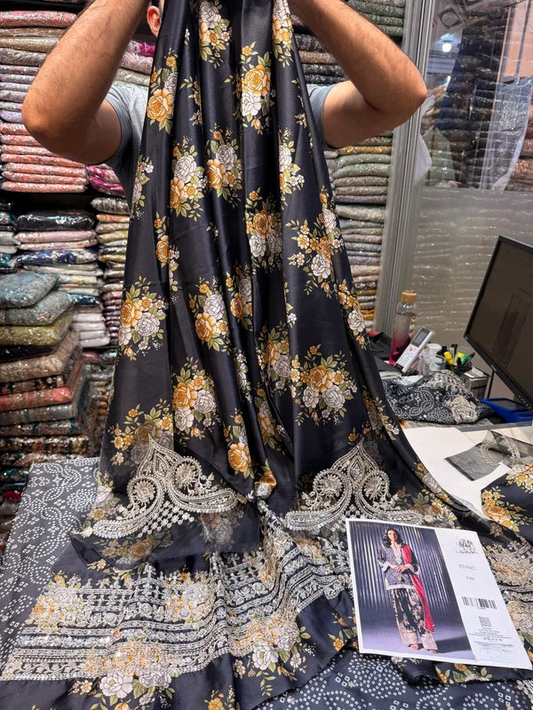 ETHNC SILK E-1101 3PC UNSTICHED