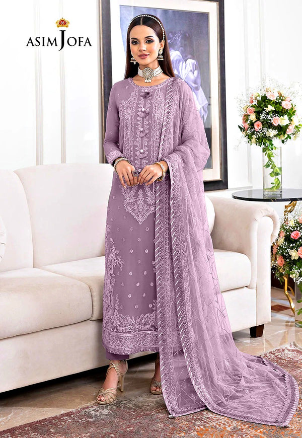 Asim Jofa Pink Chiffon Formal Collection Replica