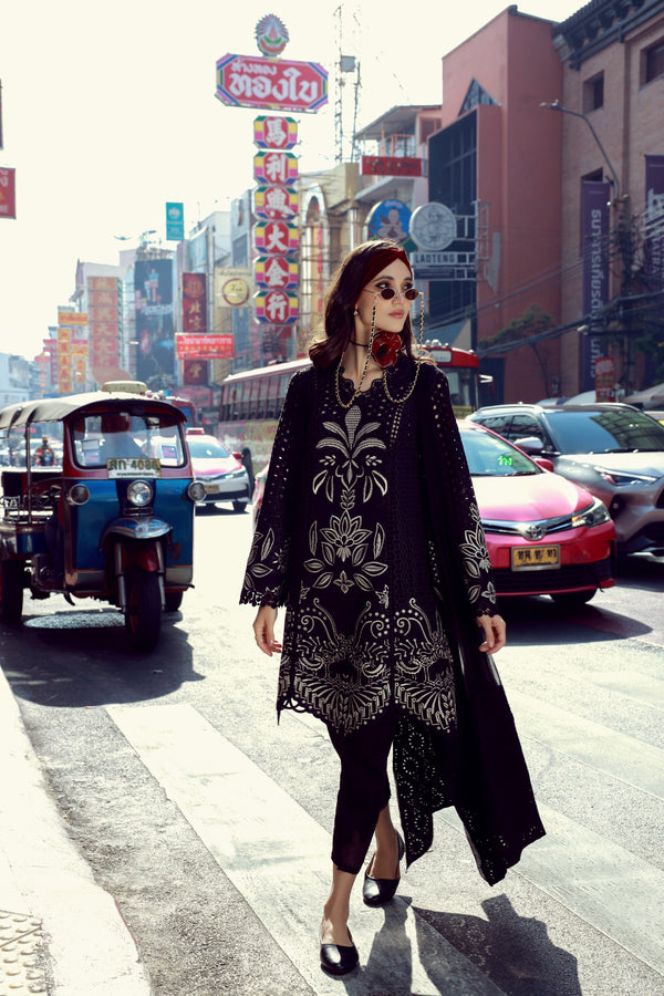 Mysie By Tahira | Black - Lawn Collection Replica