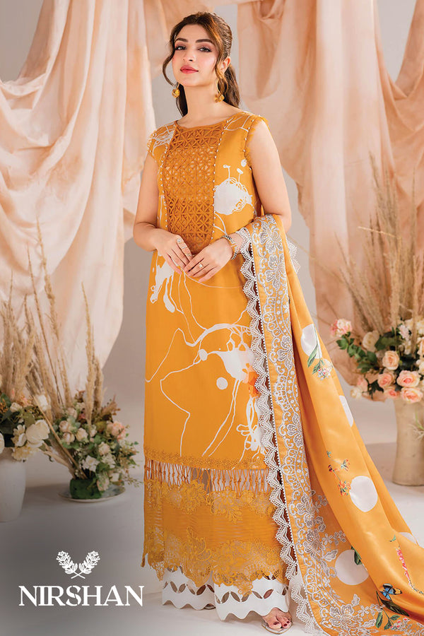 Asifa & Nabeel | Mustard - Lawn Collection Replica