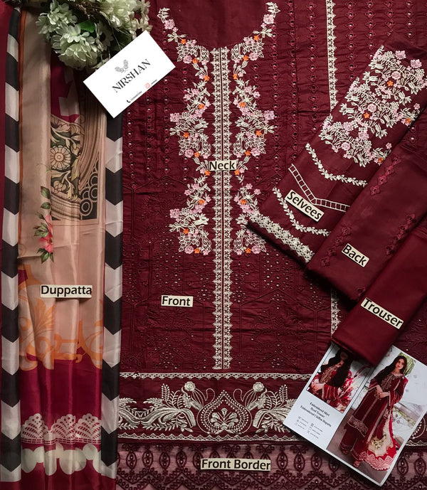 Elaf | Red - Lawn Collection Replica