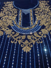 Azure Navy Blue Formal Collection Velvet Replica