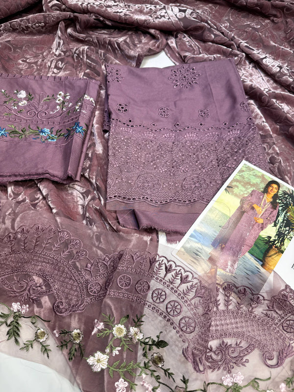 ELAF 01 DHANAK PALACHI SHAWL – LILAC