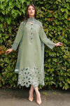 Mushq Green/Orange Organza Collection Replica