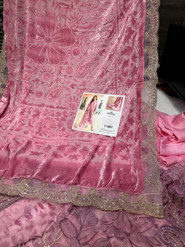 VELVEL PALACHI 3PC UNSTICHED MB PINK
