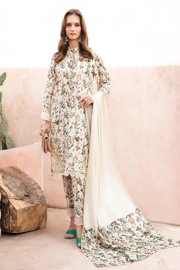 Maria B | Beige - MPrint Lawn Collection Replica