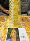 ANEELAS YELLOW SILK PRINT