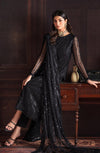 Zarif Black Chiffon Formal Collection Replica