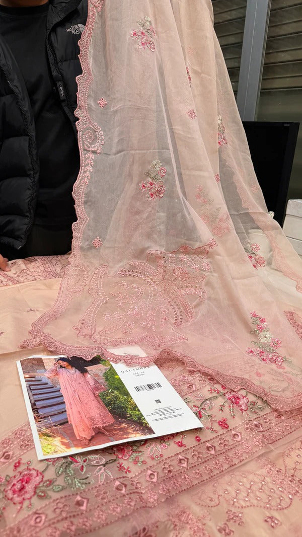 Qalamkar Lawn QM-14 Neha (Dusty Pink)