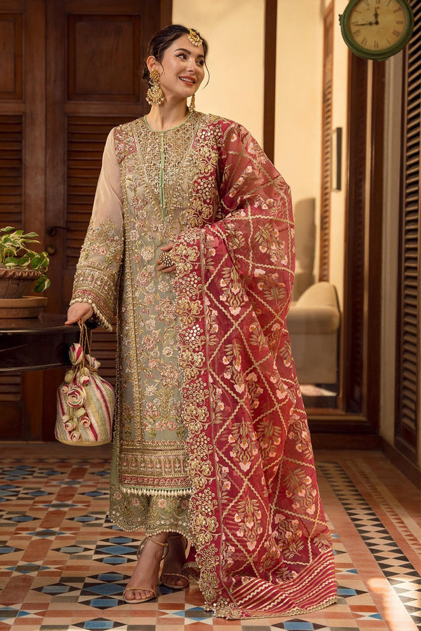 Saira Shakira x Crimson Golden Organza | Formal Collection Unstitched