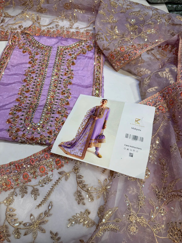 Kanwal Malik Raw Silk Mahpara Kaasni