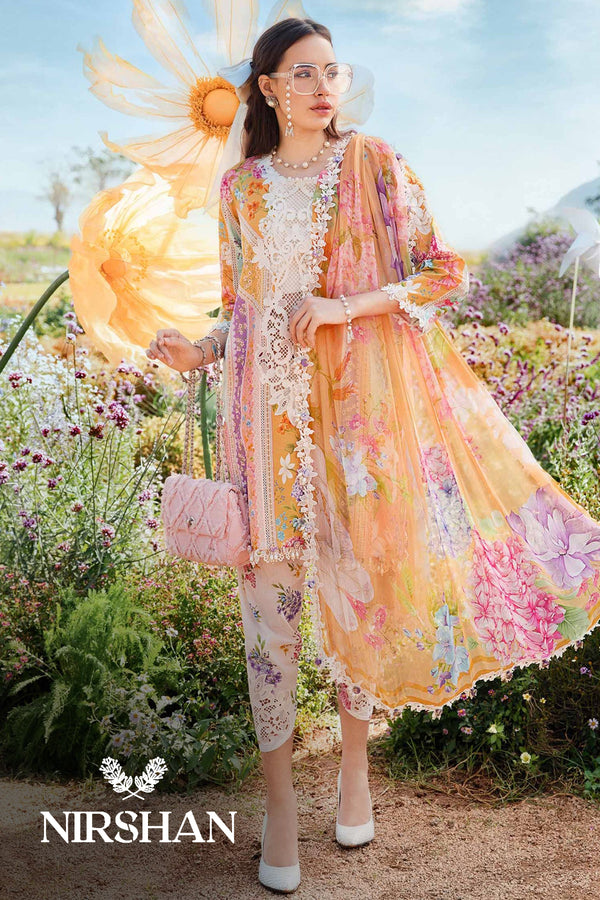 Maria B MPrint | Mustard & Pink - Lawn Collection Replica