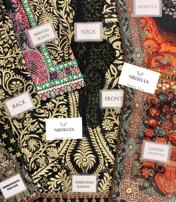 Maria B | Black - Printed Lawn Collection Replica