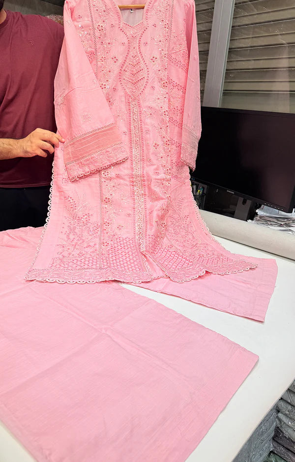 ZOE 2PC STITCHED PEACH (Ice Cream Peach)