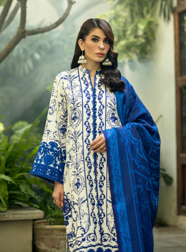 Zainab Chottani | Ivory & Royal Blue - Lawn Collection Replica