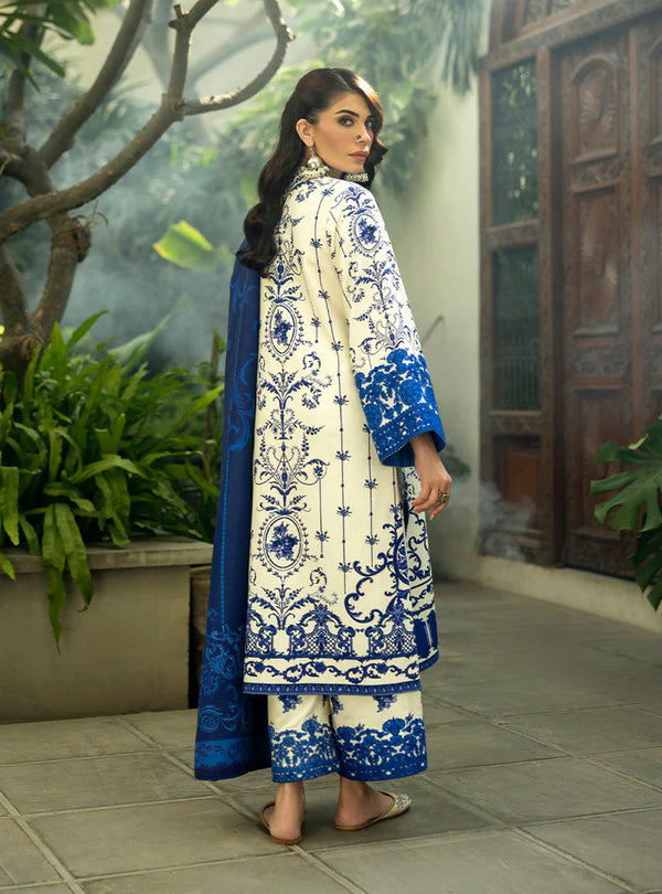 Zainab Chottani | Ivory & Royal Blue - Lawn Collection Replica