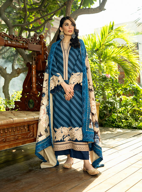 Zainab Chottani | Dark Blue - Lawn Collection Replica