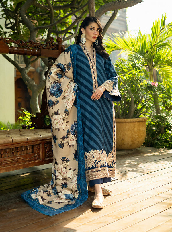 Zainab Chottani | Dark Blue - Lawn Collection Replica