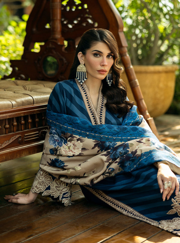 Zainab Chottani | Dark Blue - Lawn Collection Replica